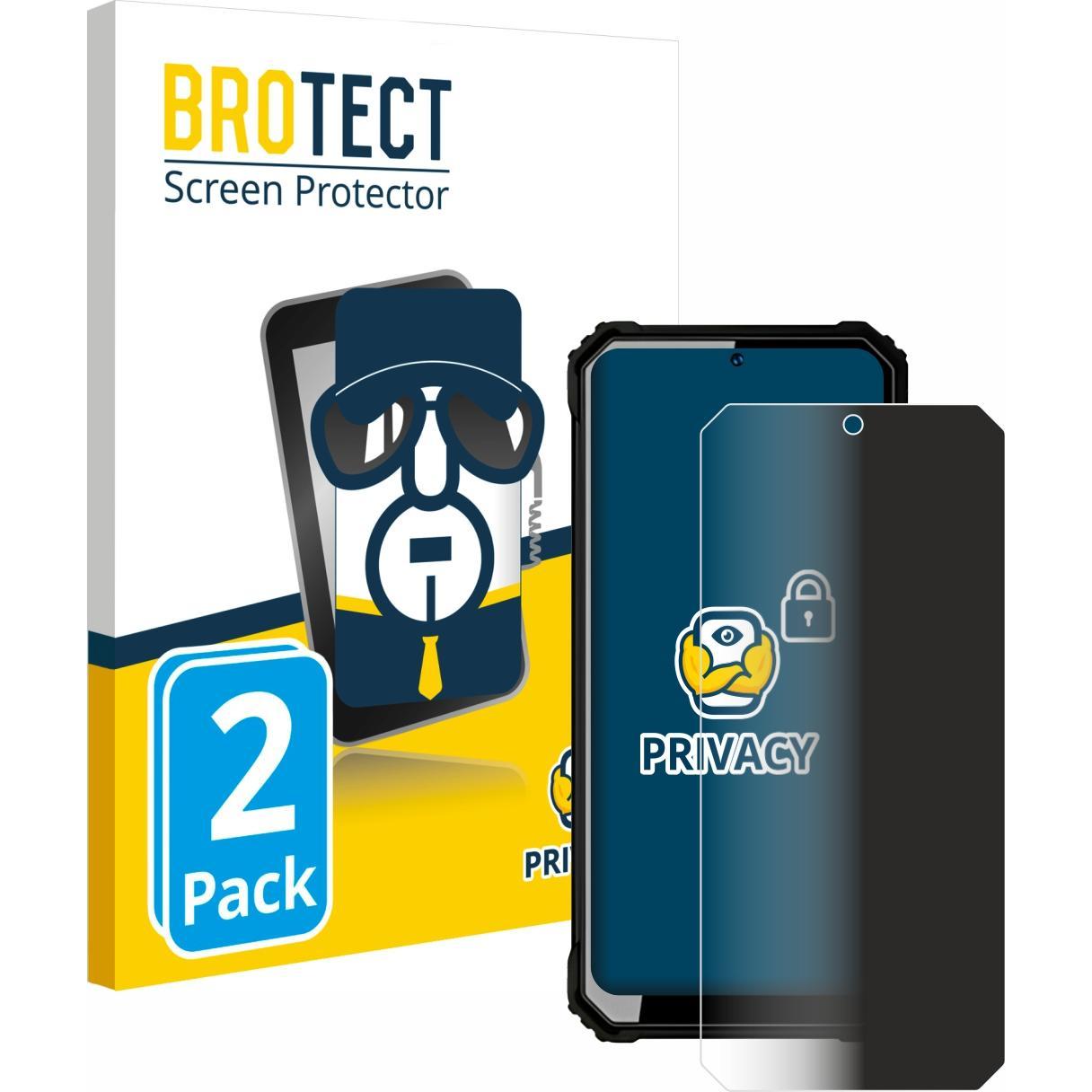 BROTECT Sichtschutzfolie Anti-Spy Privacy Folie Blaulicht-Schutz (2 Stück, Oukitel C23 Pro), Smartphone Schutzfolie, Bla...