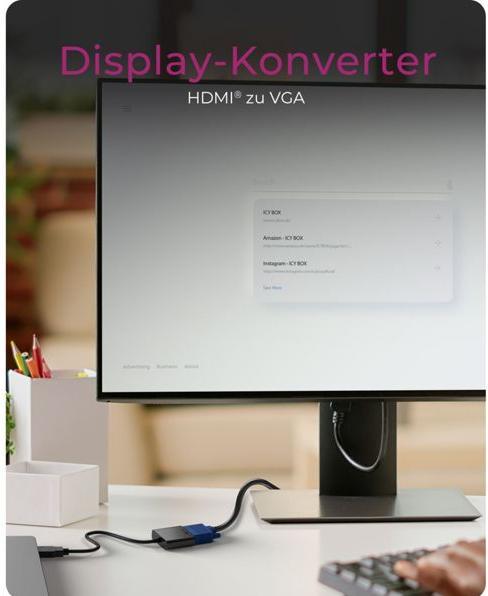 Produktbild Icy Box IB-AC502a (HDMI, 4.50 cm)