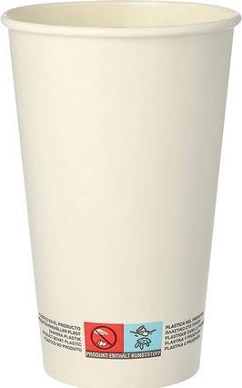 Produktbild Papstar Papp-Trinkbecher "pure", 0,4 l, weiá (50 x)