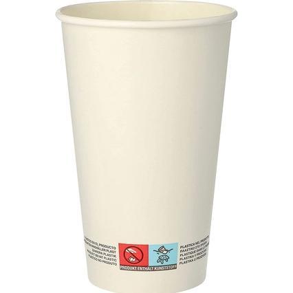 Papstar, Einweggeschirr, Papp-Trinkbecher "pure", 0,4 l, weiá (50 x)