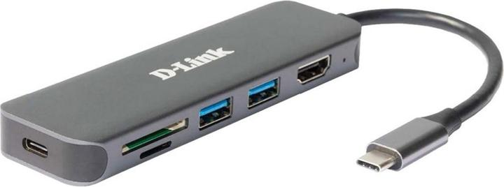 Image du produit D-Link DUB-2327, USB Type-C, HDMI, USB 3.2 Gen 1 (3.1 Gen 1) Type-A, USB Type-C, MicroSD (TransFlash (USB-C, 6 ports)