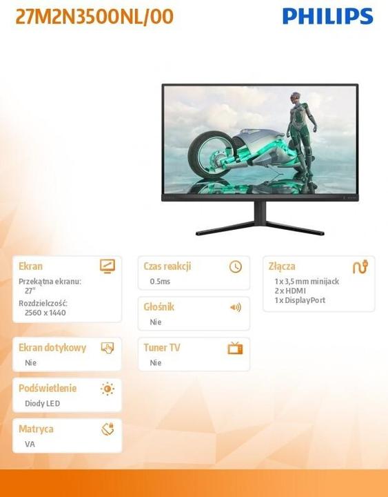 Produktbild Philips Evnia 27M2N3500NL (2560 x 1440 Pixel, 27")