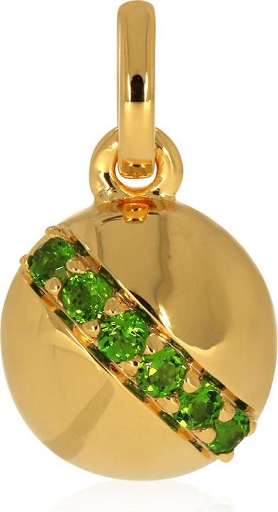 Immagine prodotto Xen Ciondolo con 6 diopside al cromo di circa 0,24 ct. placcato oro (Argento 925)