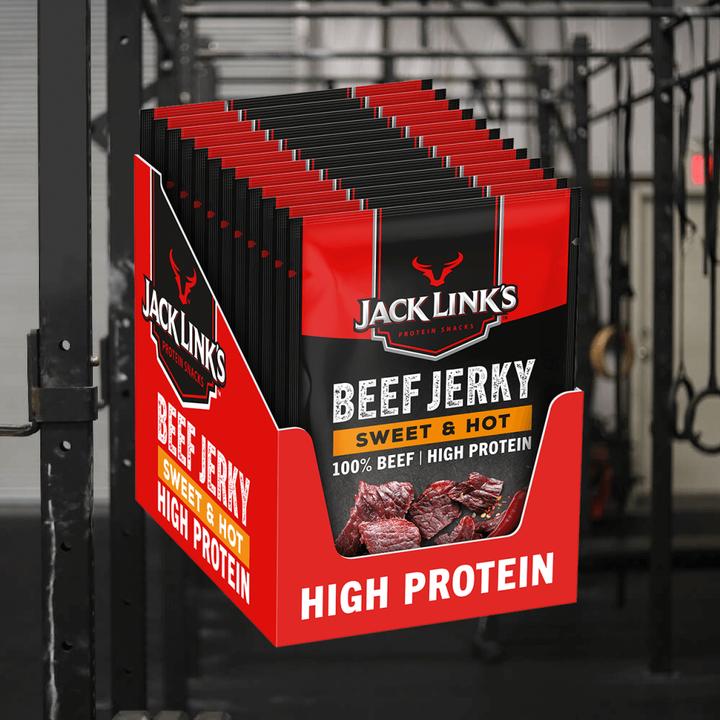 Image du produit Jack Link's Snacks à la viande Beef Jerky Sweet & Hot 12 x 60 g (720 g)