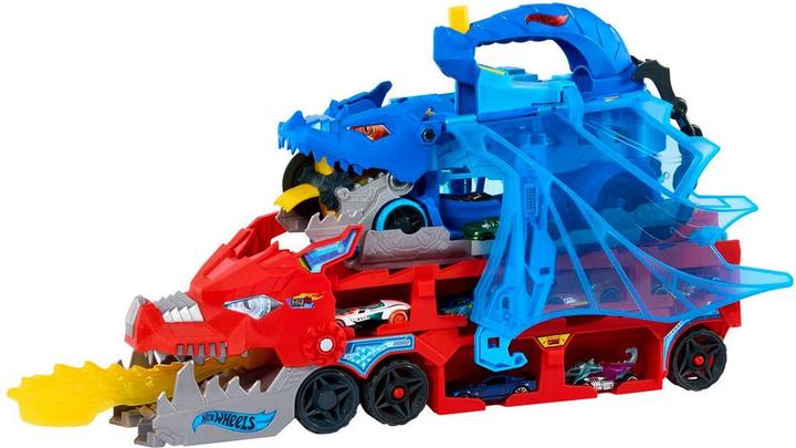 Actual product image Hot Wheels City Ultimativer 2-in-1 Drachen Transporter