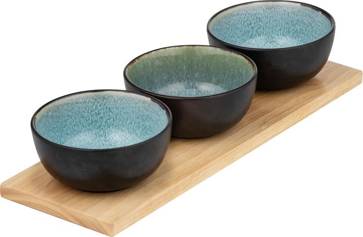 Immagine prodotto Ladelle Set di ciotole e vassoi Fusion blu-verde da 4 pezzi