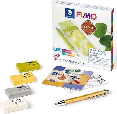 Actual product image Fimo modelling clay leather-effect set "pencil case