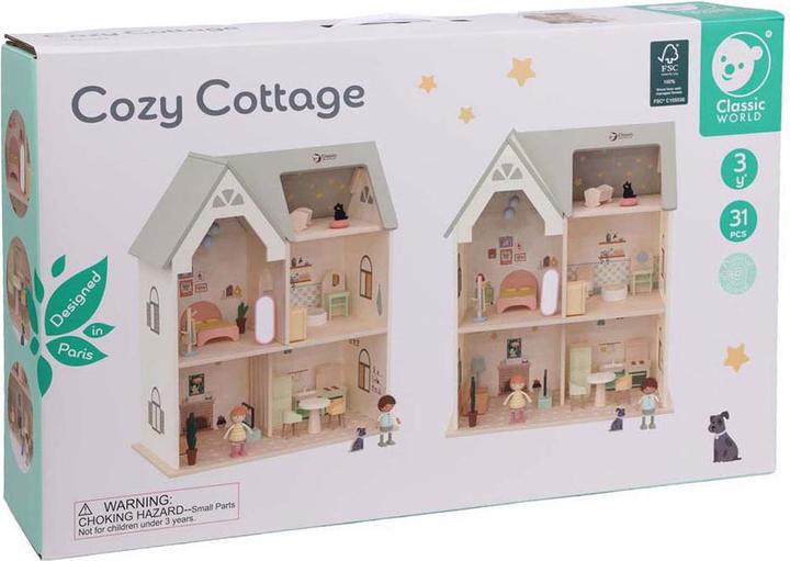 Produktbild Classic World Klassisches Puppenhaus aus Holz, Cottage