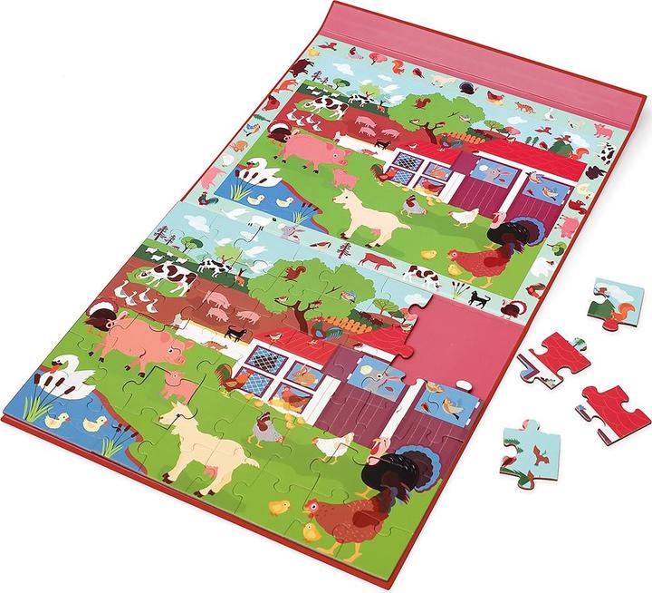 Produktbild Scratch Magnet Puzzle Bauernhof gross (48 Teile)