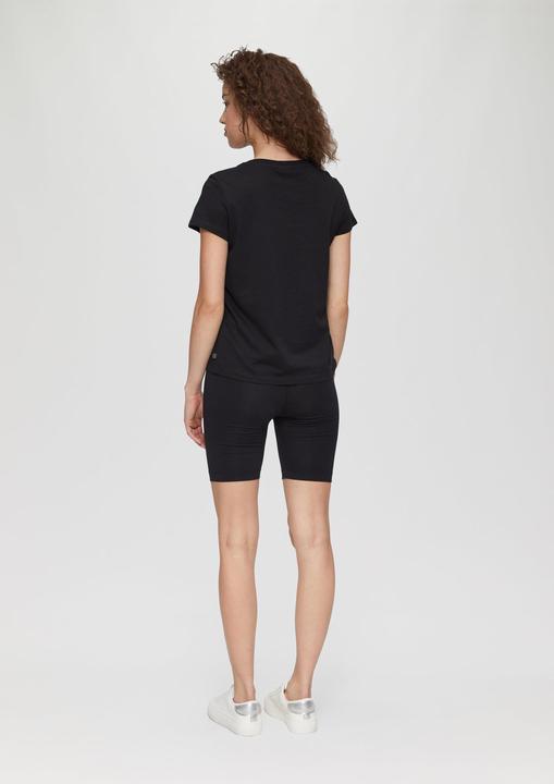 Produktbild S.Oliver T-Shirt Baumwoll-T-Shirt mit Frontprint und Rippblende (XS)