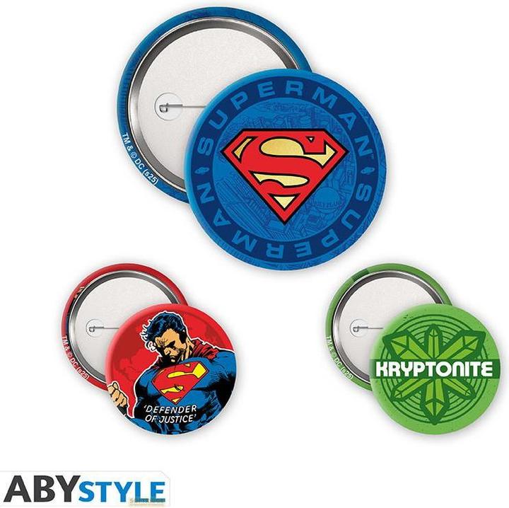 Image du produit ABYstyle DC COMICS - Badge Pack - Superman, Logo Kryptonite X4