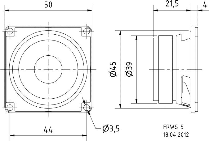 Actual product image Visaton Full range loudspeaker FRWS 5, 8 Ohm