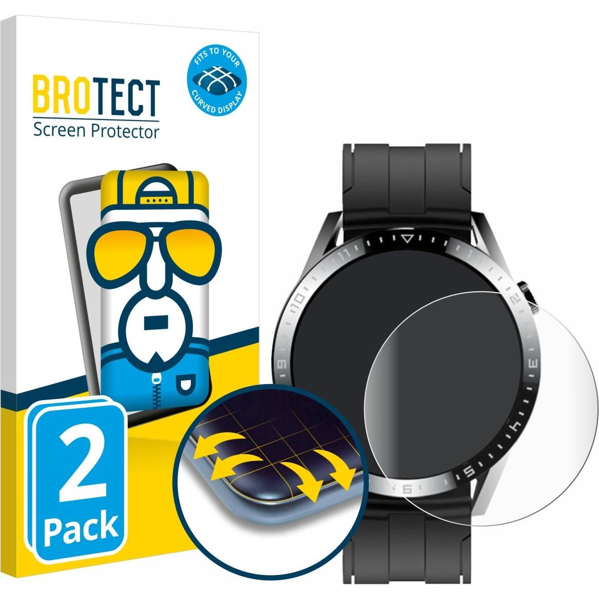 BROTECT Fullscreen Schutzfolie Displayschutz Folie Klar Transparent, Smartwatch Schutzfolie, Transparent