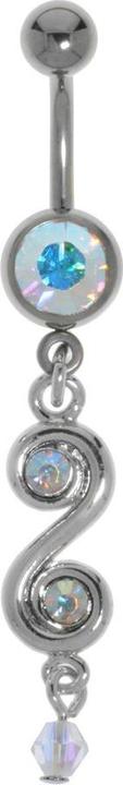 Produktbild Bijouteria Bauchpiercing (Messing rhodiniert, Kristall, Titan)