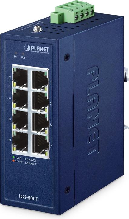 Image du produit Planet Industrial 8-Port 10/100/1000T Switch IGS-800T (8 Ports)