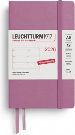 Leuchtturm1917 LEUCHTTURM 1W/2S.POCKET HC DUS.ROSE (A6)