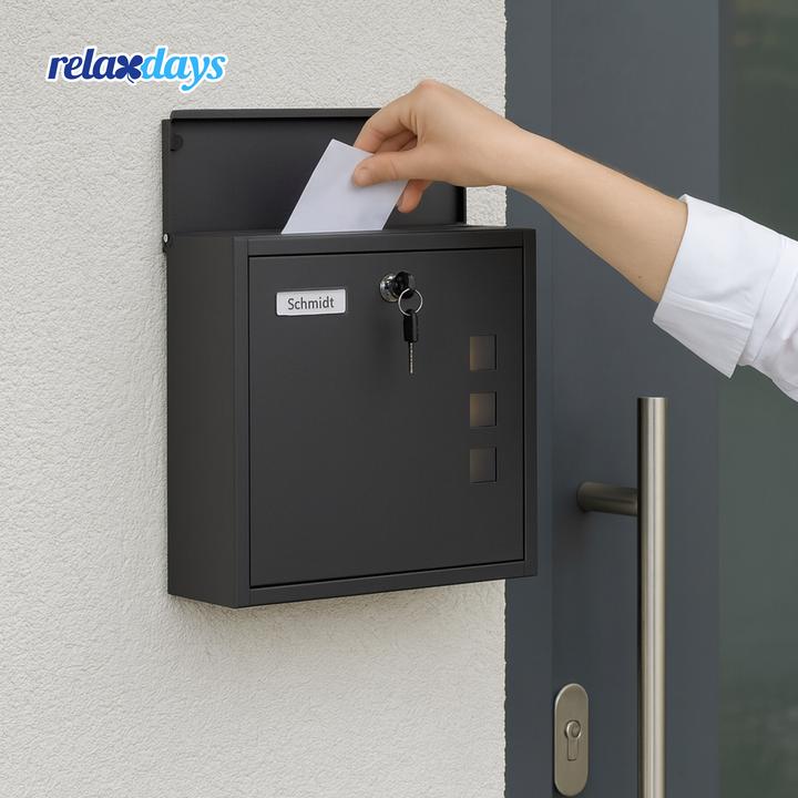 Actual product image Relaxdays Briefkasten mit Sichtfenster