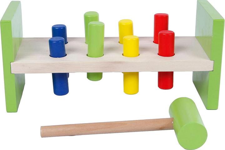 Produktbild Hippo Wooden blocks for driving with a hammer in a box - 610064