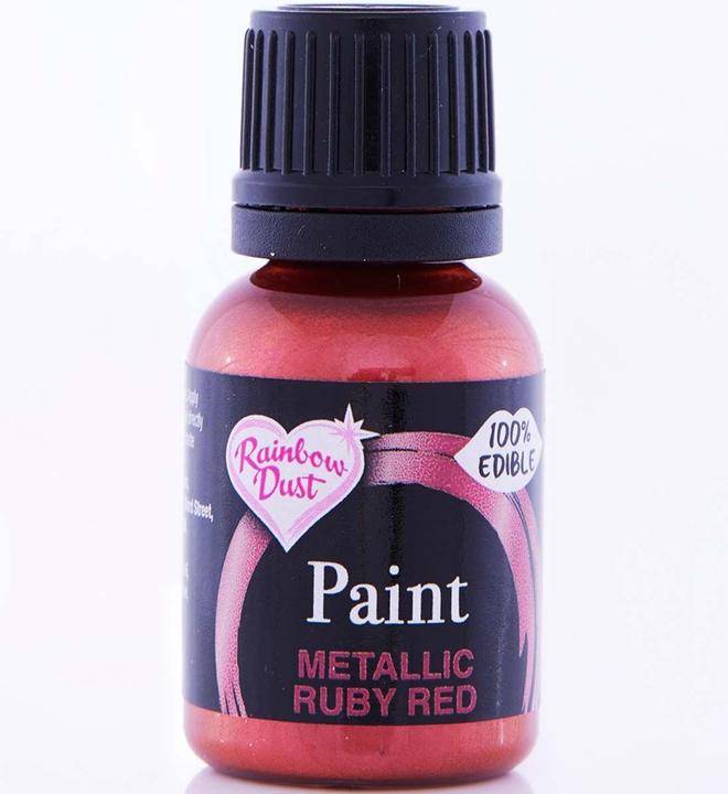 Image du produit Rainbow Dust RD Peinture alimentaire métallique rouge 25ml