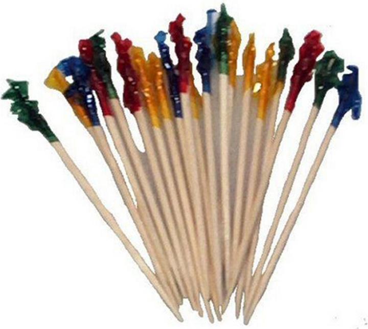 Immagine prodotto Unique Party - Stuzzicadenti decorativi con frangia colorata - Pacco da 50 (50 x)