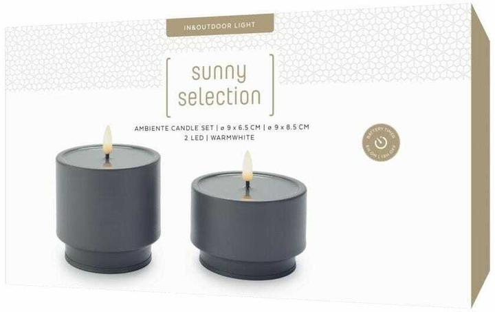 Produktbild STT Ambiente Candle Set grey (2x)
