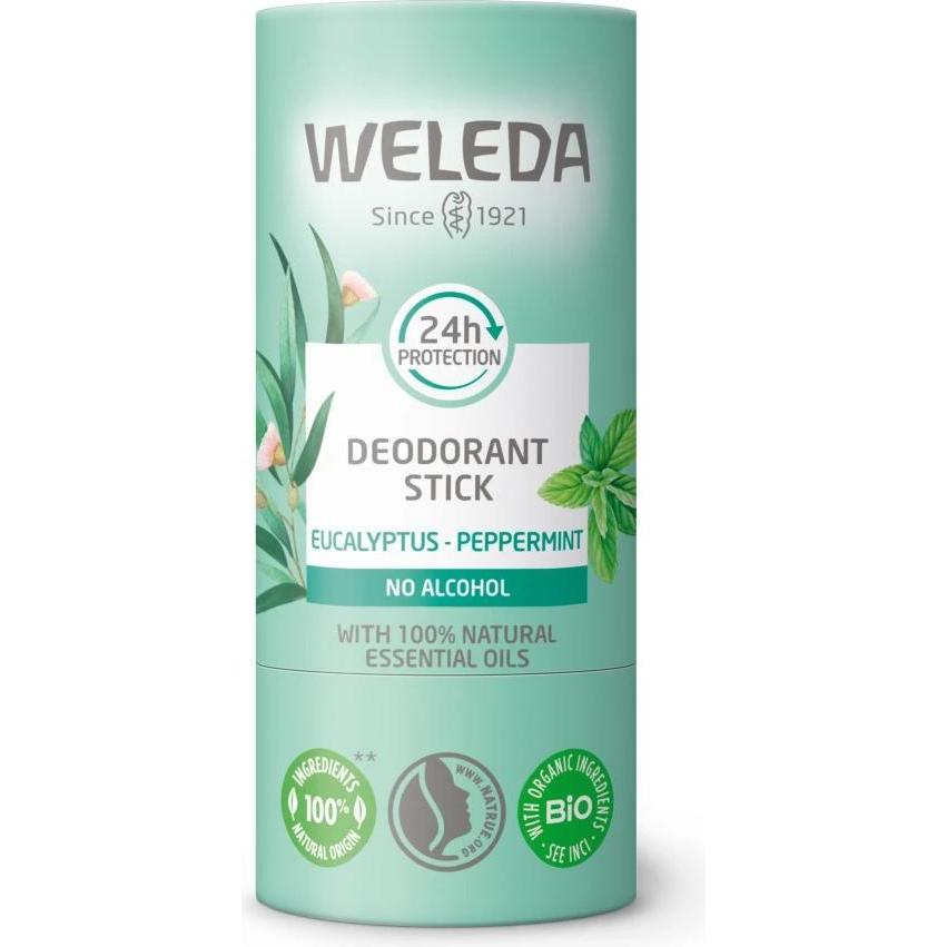 Weleda Donna Chiare Deodorante, Deodorante Stick Eucalipto Menta Piperita - 50 G (Stick, 50 G)