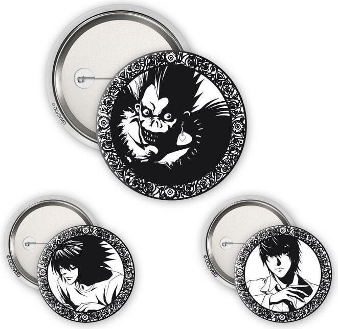 Immagine prodotto ABYstyle DEATH NOTE - Badge Pack - Light, L & Ryuk