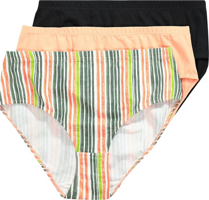 Produktbild Ulla Popken Midislips, 3er-Pack, Streifen/einfarbig (46, 48)