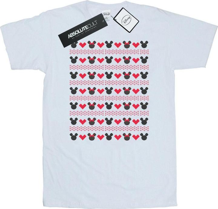 Actual product image Disney Mens Mickey And Minnie Christmas Hearts T-Shirt (XXL)
