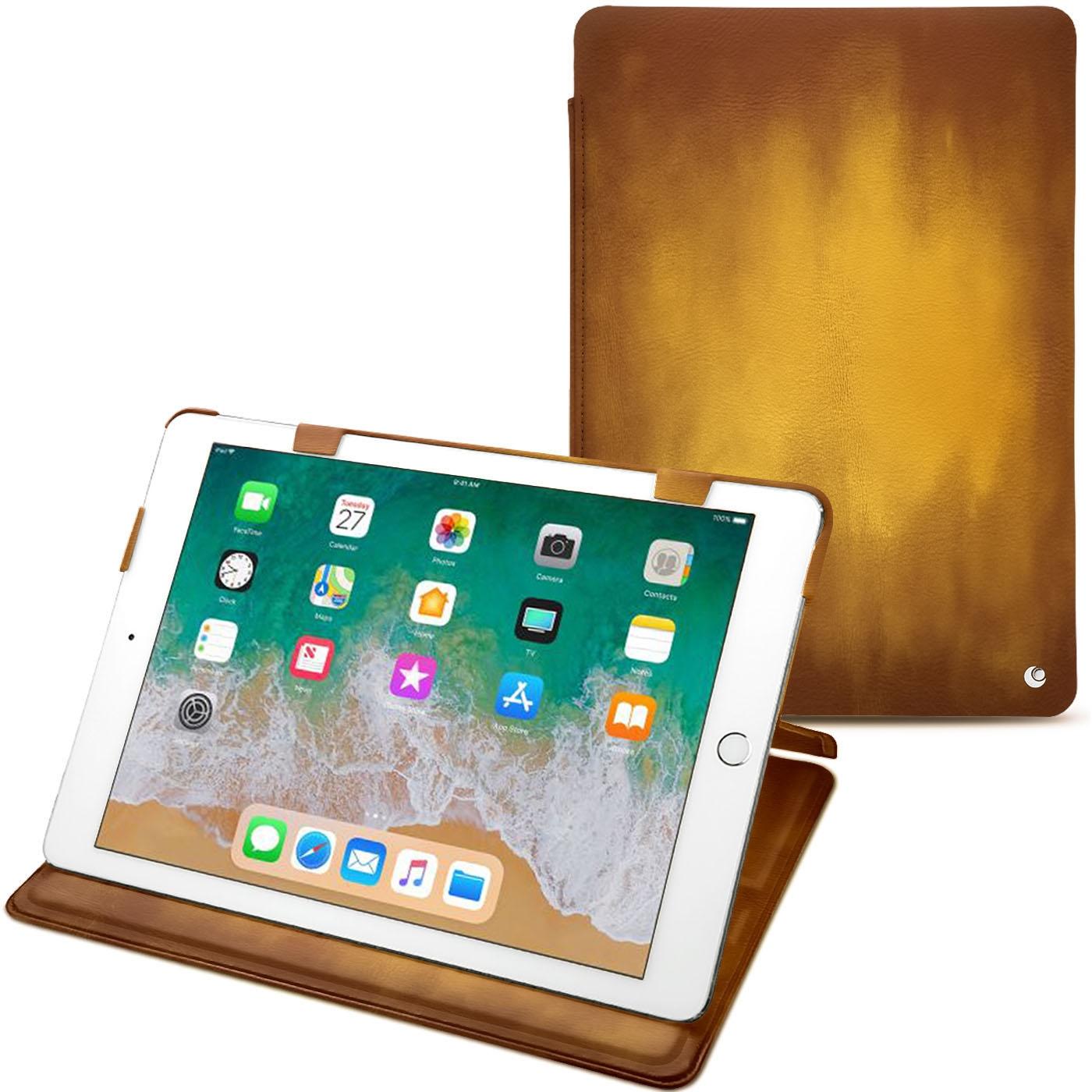 Noreve Lederschutzhülle horizontal (iPad 9.7), Tablet Hülle, Gold