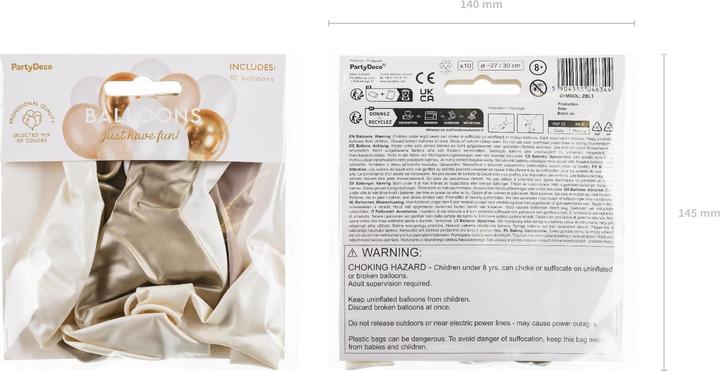 Produktbild Partydeco Luftballons pastell creme Eco (10 x)