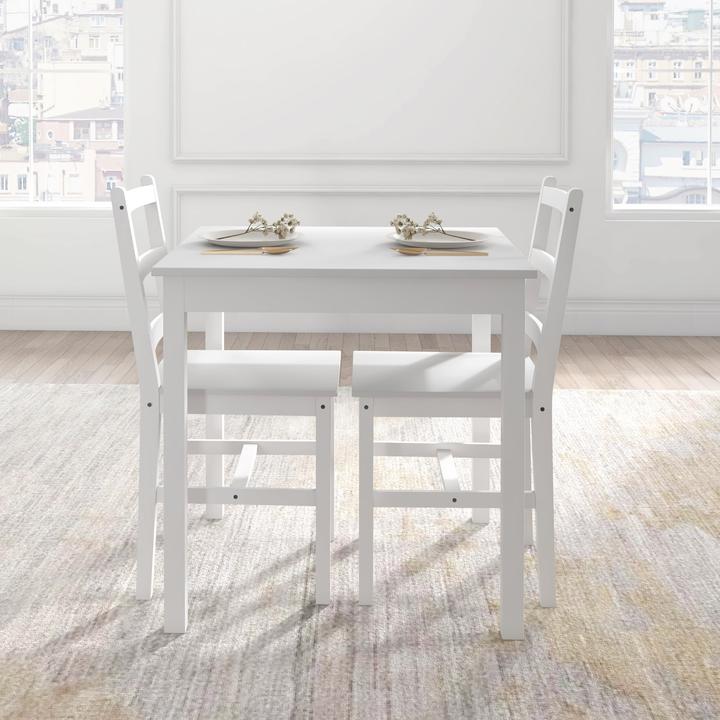 Produktbild Homcom Essgruppe Kiefernholz Weiss