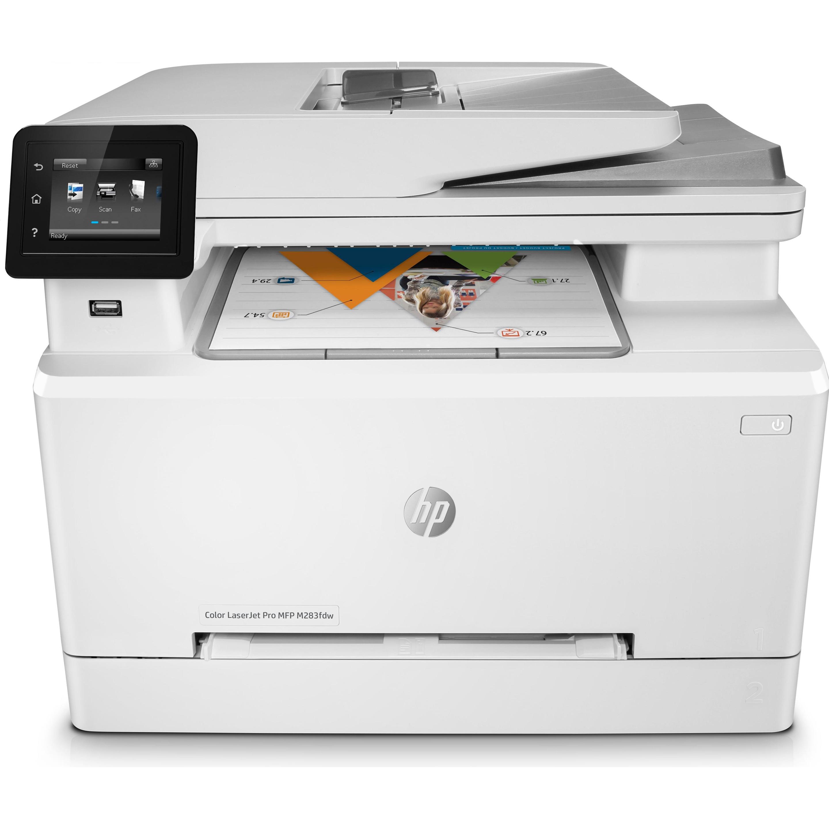 HP M283fdw Color LaserJet Pro (Laser, Farbe), Drucker, Weiss