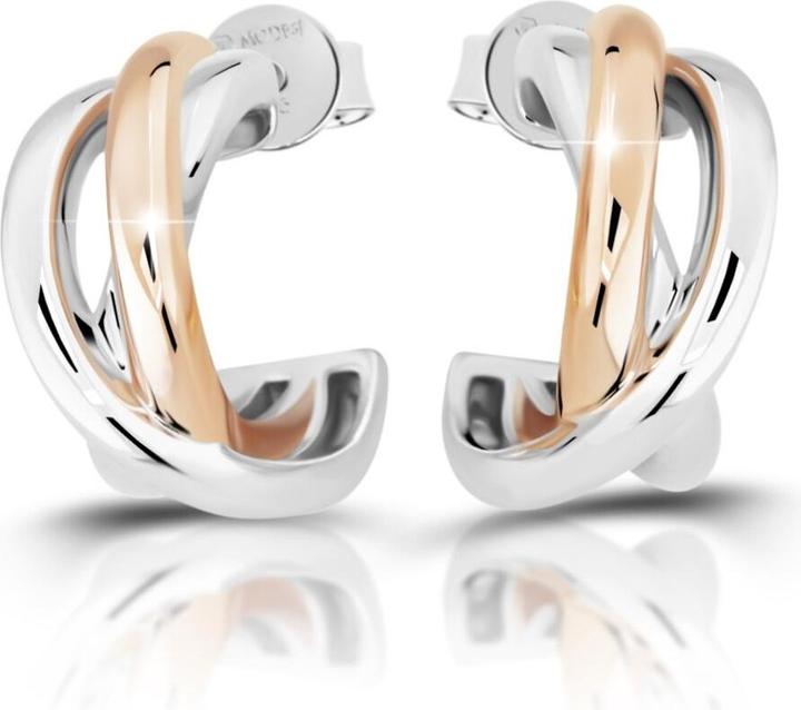 Immagine prodotto Modesi Orecchini eleganti in argento bicolore cerchi M23092