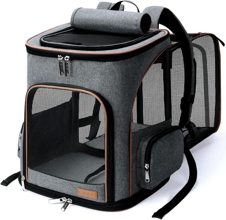 Lekesky Transportrucksack (Chat, Chien, Petit animal, Respirant, Lavable, Pliable)