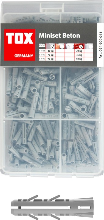 Immagine prodotto Tox Standard-Sortiment Miniset Beton (245 pz.)