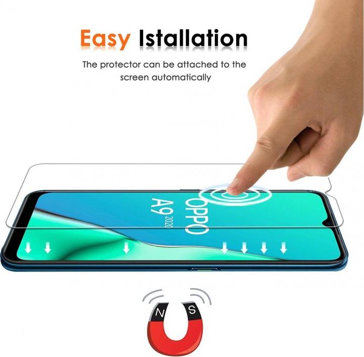 Immagine prodotto Screenguard Oppo A9 2020 Pellicola protettiva in vetro Custodia dal design amichevole (1 pz., A9)