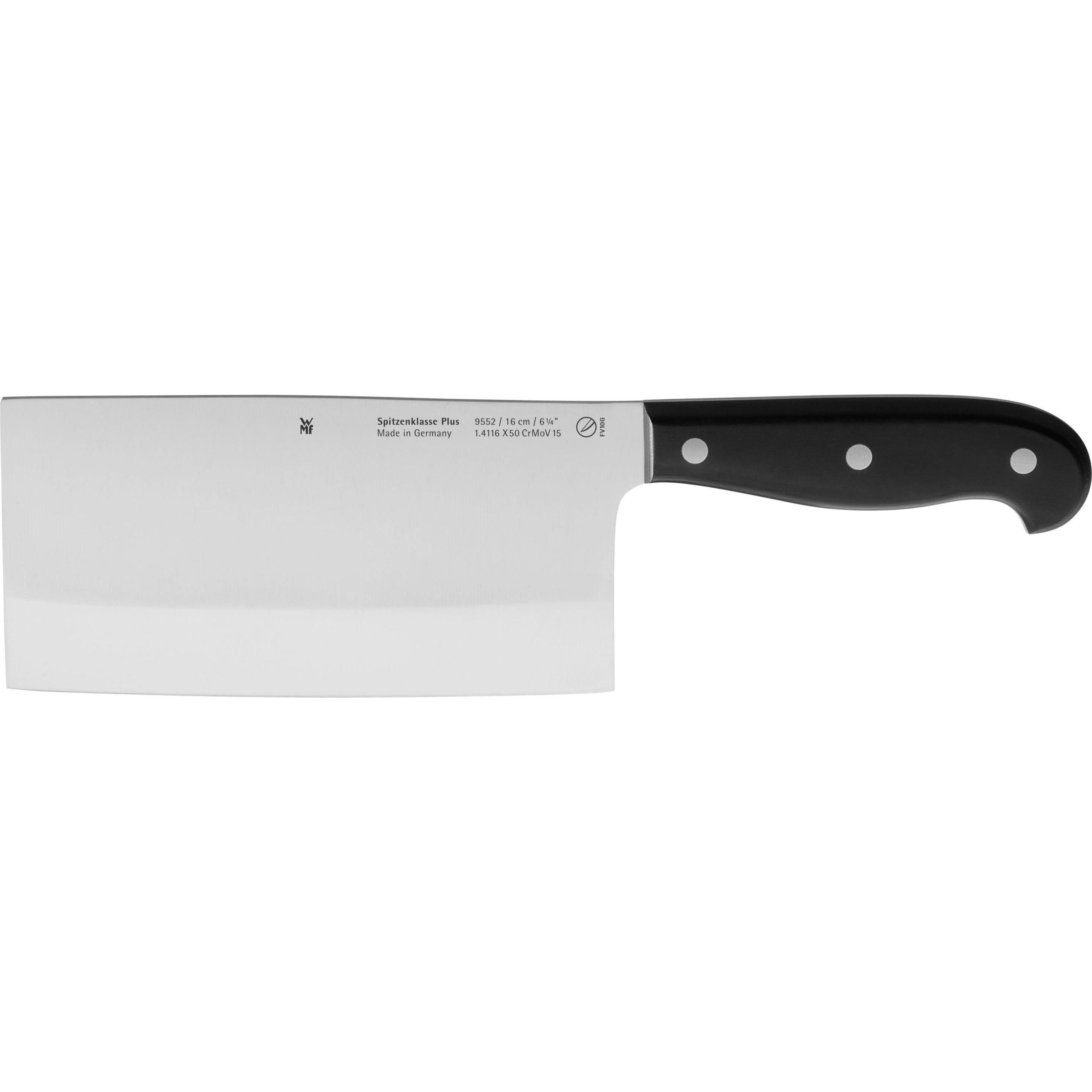WMF Chinesisches Kochmesser SPITZENKLASSE PLUS Schwarz, Küchenmesser, Silber