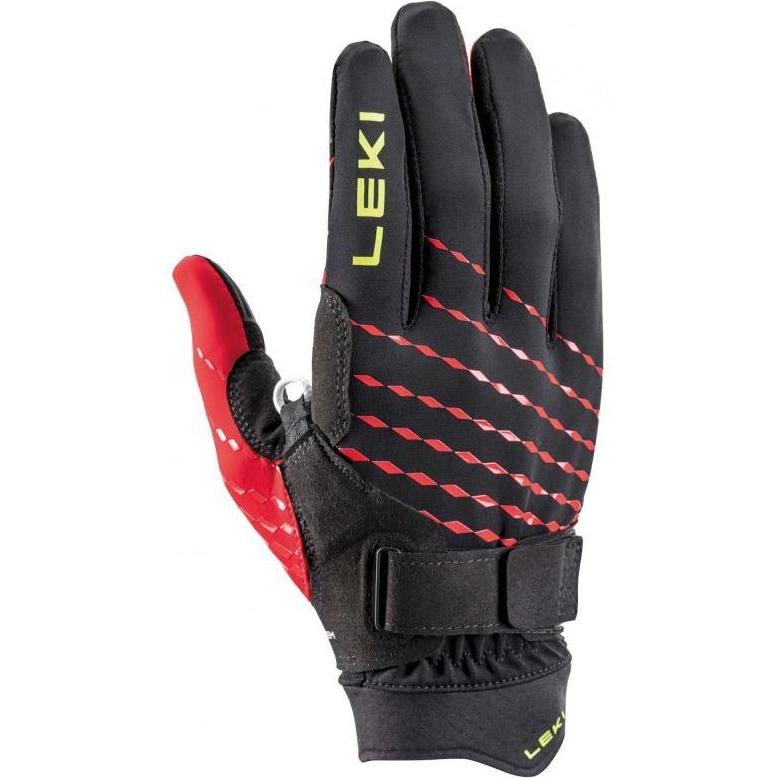 Leki, Herren, Handschuhe, Ultra Trail Breeze Shark, Schwarz, Rot, Gelb, (L)