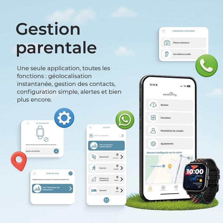 Produktbild Save Family Savefamily Slim Smartwatch 4g Black Sf-Sln4g (4G)