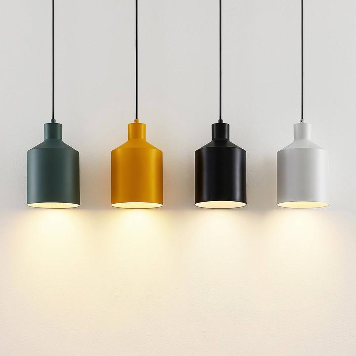 Actual product image Lindby Tirane pendant light Black/White/Green/Yellow (E27)