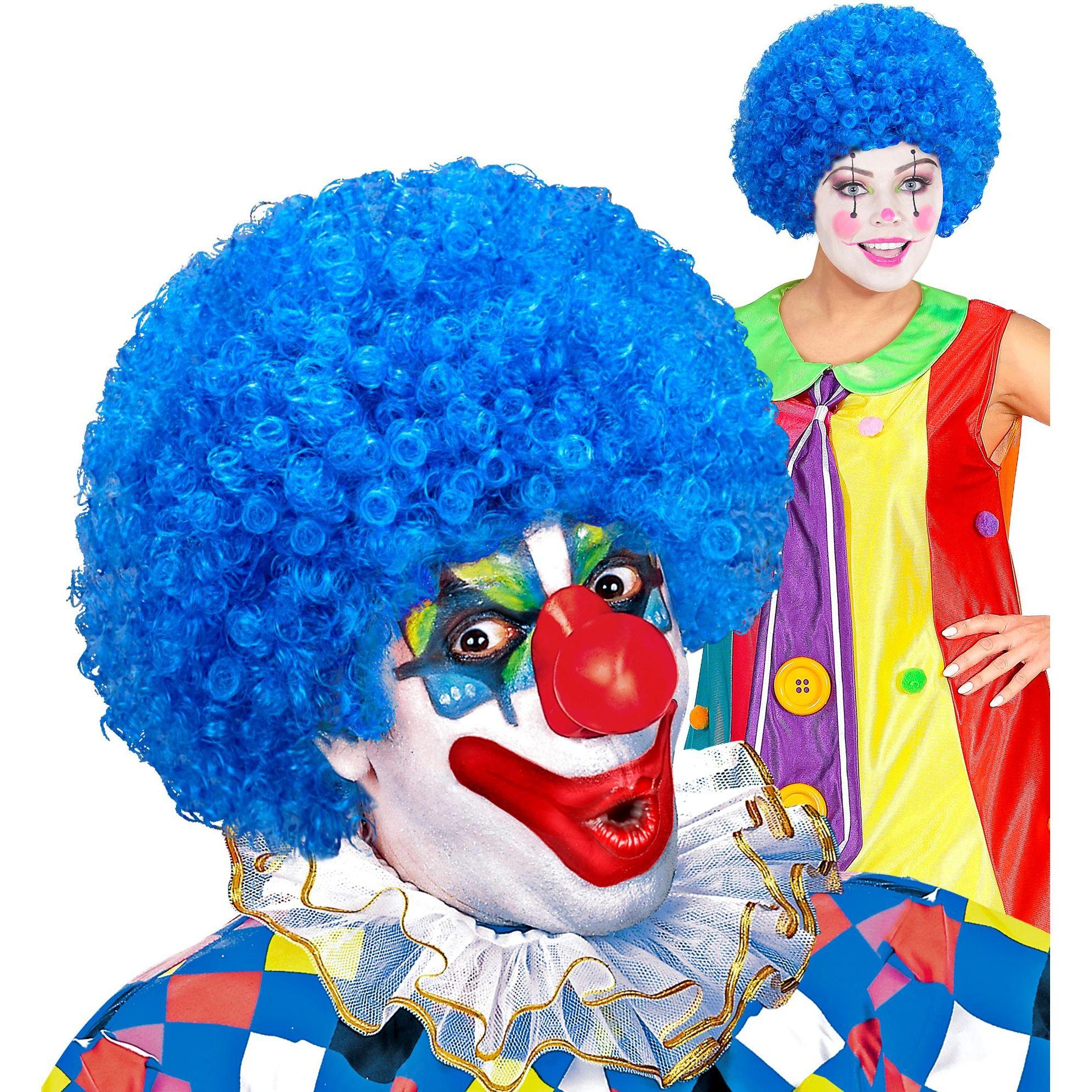 Thumbnail - Widmann Perücke Clown blau krausig