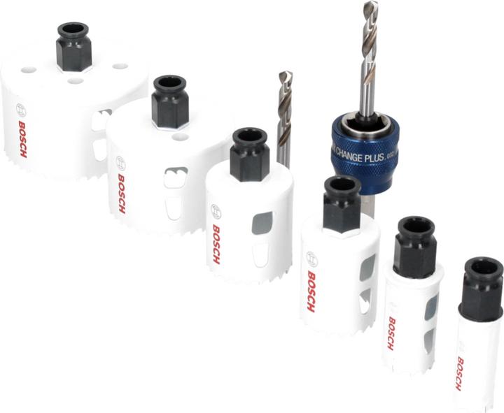Produktbild Bosch Professional Zubehör 9-teiliges Elektriker-Set, 4 Lochsägen Progressor for Wood&Metal (19 mm, 83 mm, 44 mm, 68 mm, 38 mm, 25 mm)