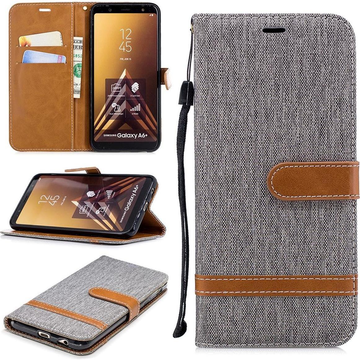 König Design Hülle Handy Schutz für Samsung Galaxy A6 Plus (2018) Case Cover Tasche Wallet (Nokia X6 2018), Smartphone H...