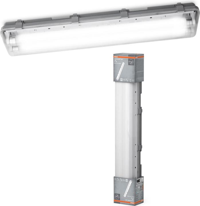 Produktbild Osram Submarine 2 x 7W 4000K LED-Feuchtraumleuchte G13 14.00 W Kaltweiss Grau (1300 lm, G13)