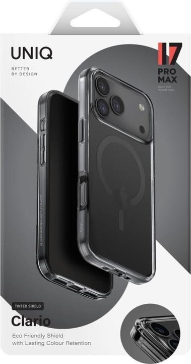Produktbild Uniq Clario Case for iPhone 17 Pro Max Magclick Charging Black (Apple iPhone 17 Pro Max)