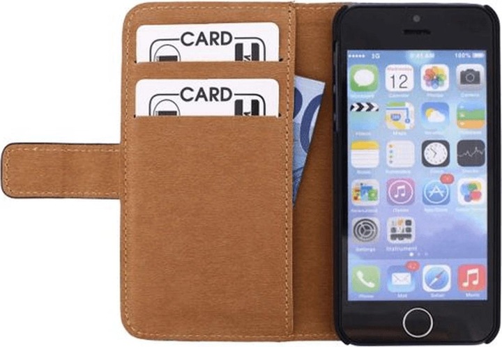 Image du produit Mobilize Étui portefeuille fin Apple iPhone 5/5S/SE Noir (Apple iPhone 5s, Apple iPhone 5)