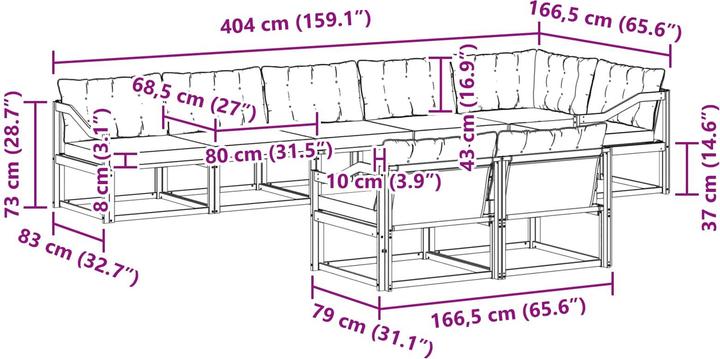 Produktbild vidaXL Outdoor-Sofa