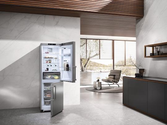 Actual product image Miele KFN4777 CD - Vrijstaande koel-diepvriescombinatie - Zilver (218 l)