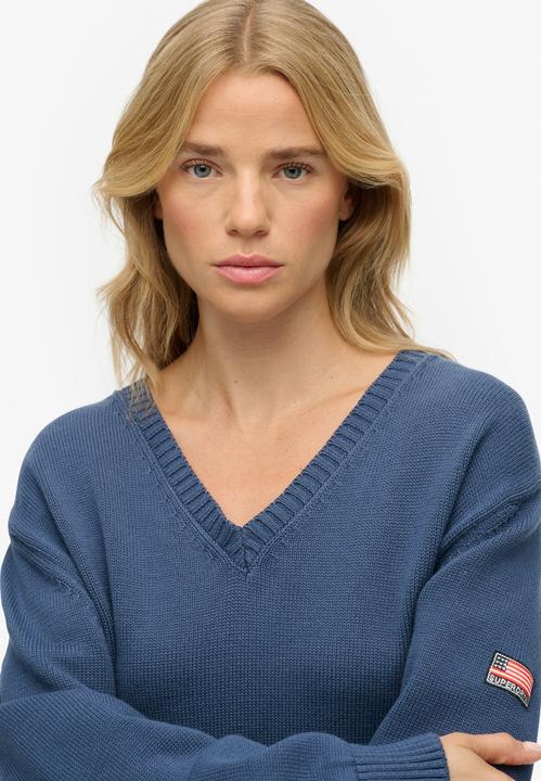 Produktbild Superdry Oversized Pullover mit V-Ausschnitt (XL)